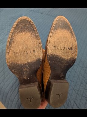 EXTRA PHOTOS Tecovas Men’s Cayman Tan Western Boots with Leather Soles